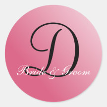 Kundengerechtes Siegel des Monogramms D Runde Sticker