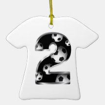 Kundenspezifische Fußball-Verzierung der Nr.-2 Weihnachtsbaum Ornament