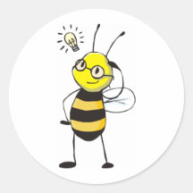 Kundenspezifische Hemden: Ideen-Bienen-Hemden Runder Aufkleber