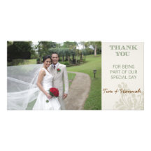 Kundenspezifische Hochzeit danken Ihnen Foto-Karte Bilderkarte