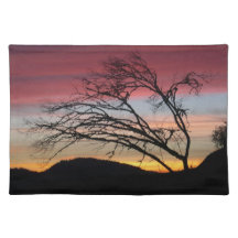 Kundenspezifische Tischsets rosa Sonnenuntergang-D
