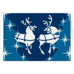 Kundenspezifische Weihnachtskarten-klassische blau