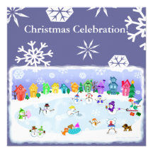 Kundenspezifische Weihnachtsschnee-TagesParty Einl