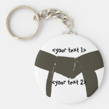 Kundenspezifischer Kampfkunst-Brown-Gurt Keychain Schlüsselbänder