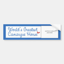 Kundenspezifisches Foto! Weltbestes Camargue Pferd Autosticker