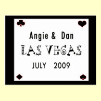 Kundenspezifisches Las Vegas, das Postkarte weddin postkarten