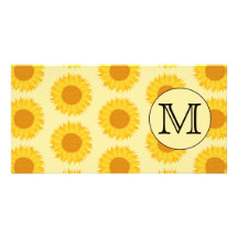 Kundenspezifisches Monogramm, mit gelben Sonnenblu Individuelle Photo Karte