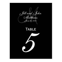 Kundenspezifisches Monogramm-Wedding Tischnummer-K Postkarten