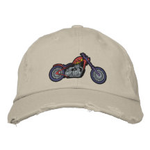 Kundenspezifisches Motorrad gestickter Hut Besticktes Baseballcap