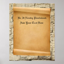 Kundenspezifisches Pergament-Rolle-Proklamations-P