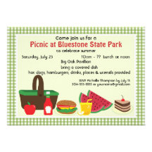 Kundenspezifisches Picknick am Park Ankündigung