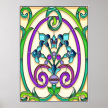 Kunst Deco Fleur de Lys Posterdruck