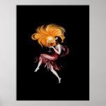 Kunst-Deko-Mädchen-Vintages Plakat