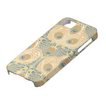 Kunst-Dekokunst nouveau Pfau-Musterkunst iPhone 5 Etui