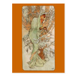 Kunst Nouveau - Alphonse Mucha - Winter Postkarte