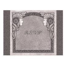 Kunst Nouveau, das R.S.V.P. Postkarte Wedding ist