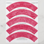 Kunst Nouveau DIY Hochzeits-Kuchen-Verpackungs-Ver Flyerdruck