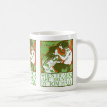 Kunst Nouveau Illustration - wenn Herzen Trümpfe s Teetasse
