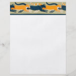 Kunst Nouveau Katzen und Blumen Flyer