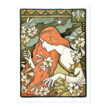 Kunst Nouveau Meisterwerk: Paul Berthon Ermitage Postkarten