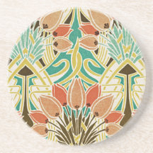 Kunst Nouveau Muster #11 Bierdeckel