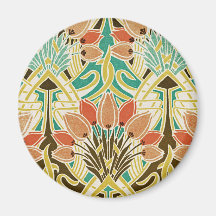 Kunst Nouveau Muster #11 Magnets