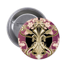 Kunst Nouveau Muster #2 Button