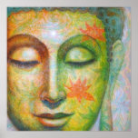 Kunst-Plakatdruck Lotus-Meditations-Buddhas geisti