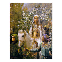 Kunst-Postkarte:   Königin Guinevere