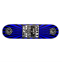 Kunst-Zar - zerhacken Sie das System (Azurblau) -  Skateboard Brett