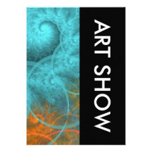 Kunstausstellung-Spiralen-Entwurf Einladungskarte