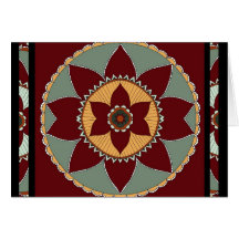 Künste und Handwerks-Blume Mandala-Gruß Karte