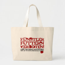Künstler füttern verboten! leinentaschen
