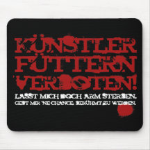 Künstler füttern verboten! mauspads
