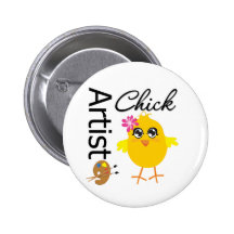 Künstler-Küken Anstecknadelbutton