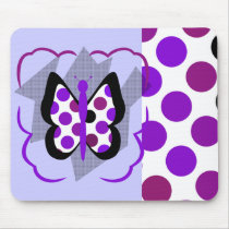 Künstlerischer Polka-Punkt-Schmetterling Mousepad mauspads