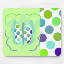 Künstlerischer Polka-Punkt-Schmetterling Mousepad mauspads