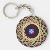 Künstlerischer Wissenschafts-Atom-Entwurf Schlüsselbänder