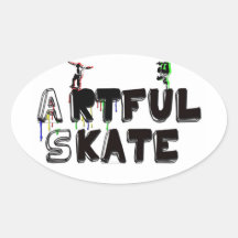 kunstvoll ovale aufkleber