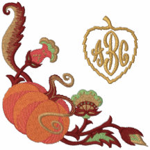 Kürbis-Flecken - fertigen Sie Monogramm besonders 