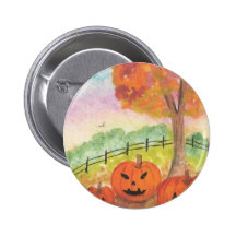 Kürbislaternen Button
