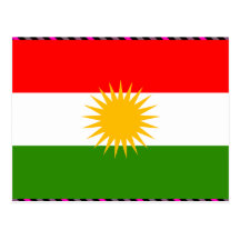 Kurdistan-Flagge Postkarte