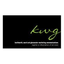 Kursive Limone Monogramm-Geschäfts-Karte Visitenkartenvorlage
