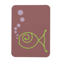 Küssen der Fische mit Blasen Magnet
