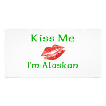 Küssen Sie mich Alaskan Im Fotokartenvorlagen