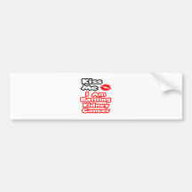 Küssen Sie mich,…, das ich Nieren-Krebs kämpfe Auto Sticker