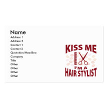 Küssen Sie mich, den ich ein Haar-Stylist bin Visitenkarten