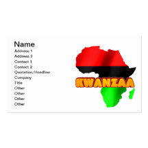 Kwanzaa Visitenkarte
