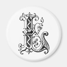 L dekorativer Buchstabe Magnete
