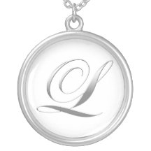 L Monogramm-Anhänger-Halskette